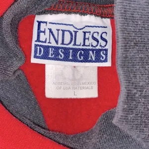 Endless Designs vintage red Christmas teddy bear sweater size large thumbnail 6
