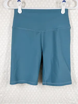 Abercrombie & Fitch YPB Teal Blue High Rise‎ Bike Shorts thumbnail 2