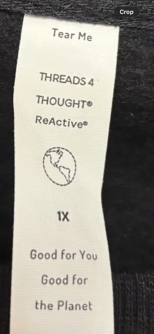 Threads 4 Thought Oversized black sweatshirt with one trimming Sz.1x thumbnail 12