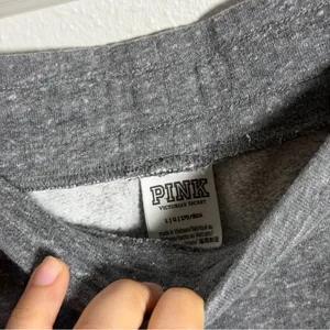 Pink‎ Victoria’s Secret Women Gray/White Joggers Sweatpants Cozy size L thumbnail 5