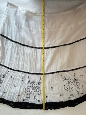 Sunny Leigh Black & White Tiered Peasant Skirt thumbnail 8