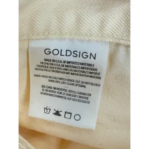 GoldSign Women's butter yellow Wide Leg Jeans Size 27 High Waist‎ Denim Casual thumbnail 10