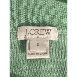 J.Crew Sweater Women's Small Mint Green Merino Wool Crewneck Lightweight thumbnail 5