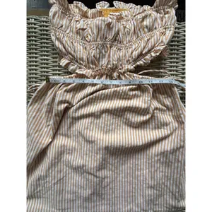 Sabo Lucy Smocked Cutout Mini Dress XS Size 2 boho beach coastal festival thumbnail 10