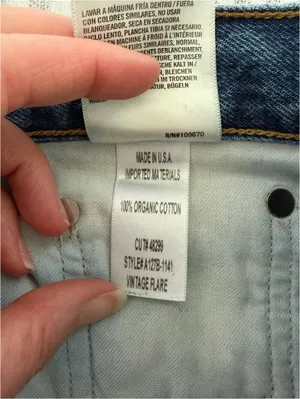 Agolde Vintage High Rise Flare Medium Wash Size 25 Cotton Retro Bohemian Denim thumbnail 7
