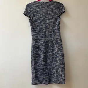 🆕 Grace Karin | Cap Sleeve Tweed Pencil Dress Blue White Small NWT thumbnail 9