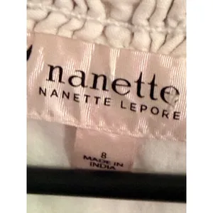 Nanette Lepore Embroidered White Long Sleeve Crop Top Boho Festival Size 8 thumbnail 3