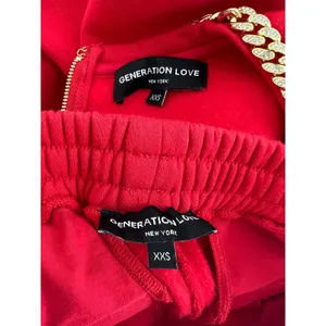 Generation Love Red Collina Chain‎ Sweatshirt & Misha Sweatpants Set Size XXS thumbnail 16