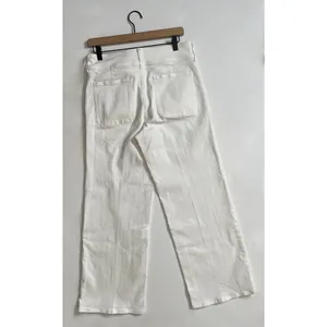 NWT!! J. CREW Slim Wide Leg Jeans Stacked Buttons Solid White Preppy Size 27 thumbnail 8