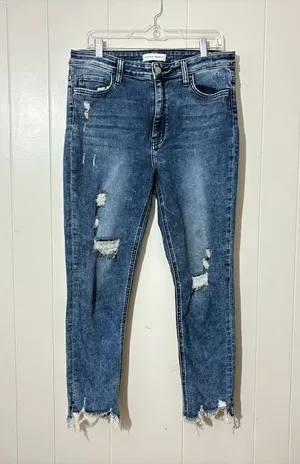Vervet Flying Monkey Skinny Frayed Hem Distressed Y3524 Size 32 thumbnail 1