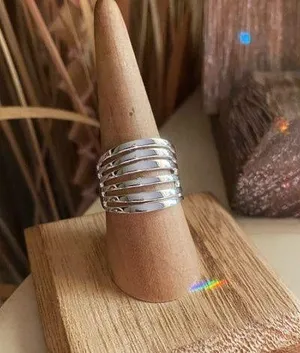 Sterling Silver Multi-Band High-Polish Ring thumbnail 1
