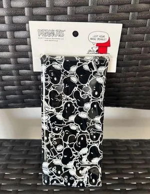 Peanuts snoopy clear plastic mini pouch Black thumbnail 1