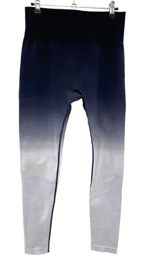 Zyia Black‎ and White Ombre Performance High-Rise 7/8 Leggings Medium Athletic thumbnail 1