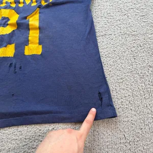 Vintage Rawlings Los Angeles Rams Shirt Jersey 21 Pleva Blue Made in USA Medium thumbnail 6