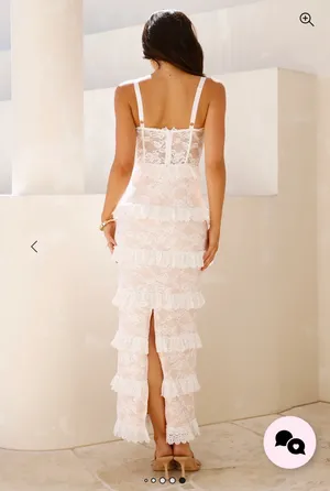 Hello Molly LUXE MYSTIQUE LACE MAXI DRESS WHITE thumbnail 2