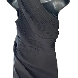 Adrianna Papell black floral embellished drape maxi night dress size 8 thumbnail 6