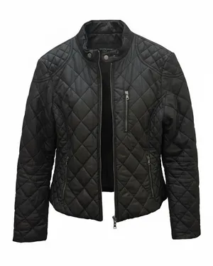Banana Republic Black Quilted Puffer Jacket thumbnail 1