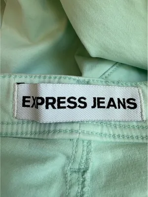 Express Jeans Cropped Legging Stella Low Rise Size 8 Mint Green thumbnail 3