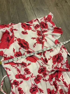 Free People French Quarter Floral Print Mini Wrap Dress Womens Sz S Boho Beach thumbnail 12