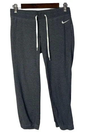 Nike Dark Gray Cropped Athletic Joggers S‎ thumbnail 1