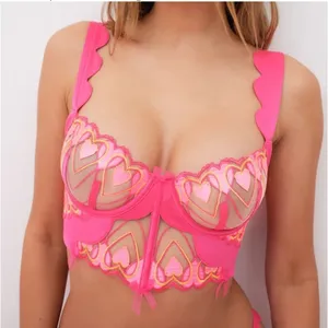 NWT For‎ Love & Lemons Graphic Hearts Bustier Sz XS $109 thumbnail 2