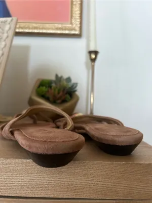 Madewell Mila Organic Hardware Thong Slide Sandal Aged Cognac Brown NEW Size 7.5 thumbnail 6