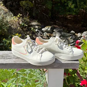 Skechers white rainbow multi Eden LX court sneakers thumbnail 2