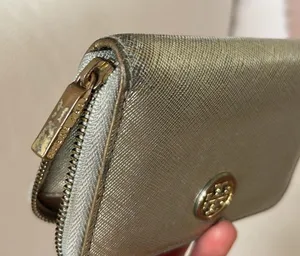 Tory Burch wallet flaws noted and minor stains. thumbnail 5