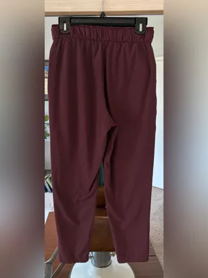 Lululemon Stretch High Rise 7/8 Length Pant 25" Red Merlot size 6 Active Wear S thumbnail 2