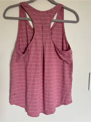 Lululemon Love Tank Sleeveless Stripe Heather Pink White Size M / L thumbnail 4