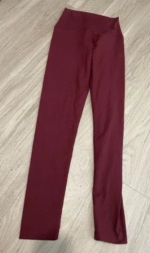 aerie High-Waist Burgundy Leggings thumbnail 1