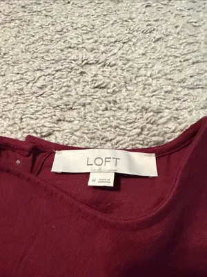 Loft Sleeveless Wine Red Women's Tank Top thumbnail 3