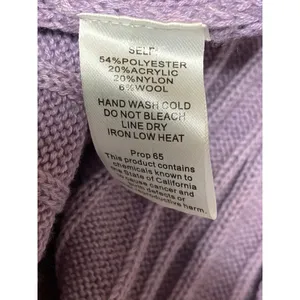 London Purple Wool Ribbed Sleeveless Side Slit Midi Tank Bodycon Sweater Dress M thumbnail 6