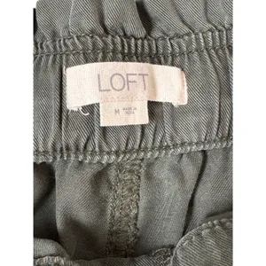 LOFT Womens Medium Green Paperbag Waist Drawstring Utility Shorts Casual Relaxed thumbnail 5