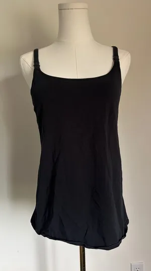 Gilligan & O'Malley Black Nursing Cami with Adjustable Straps thumbnail 1
