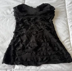 Charlotte Russe Black Strapless Ruffle Bustier Mini Dress Top (S) thumbnail 5