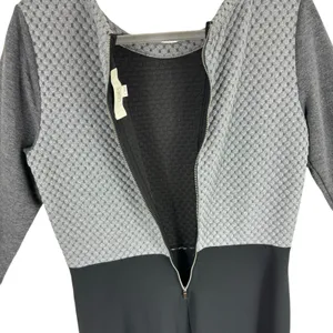 Ann Taylor LOFT Gray Black‎ 3/4 Sleeve A-Line Knee Length Knit Dress Size 8 thumbnail 4