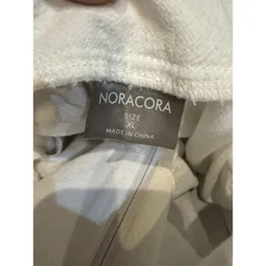 Noracora Pants Womens Extra Large White‎ Cropped High Rise Belted thumbnail 3