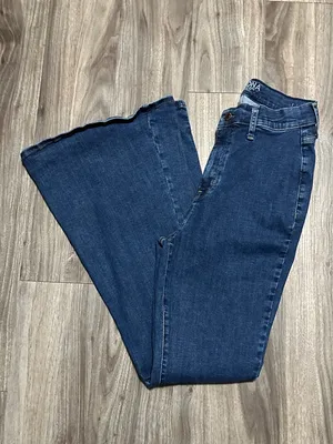 Arizona Jean Company Navy Blue Wide-Leg Flare Jeans thumbnail 10