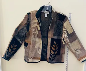 ColdWater Creek pattern jacket. Beautifully made with full from zipper. Size:PS thumbnail 3