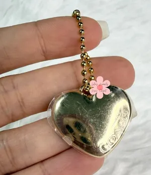 1" COACH Gold Heart Metal Hangtag Hang Tag Key Fob Bag Charm thumbnail 1