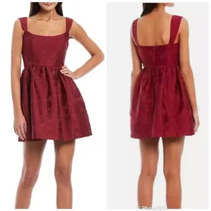 SACHIN & BABI Dress Size 0 Burgundy Mini‎ Fit & Flare Sleeveless Cocktail New thumbnail 2