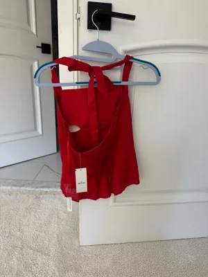 Hollister Red Halter Top thumbnail 3