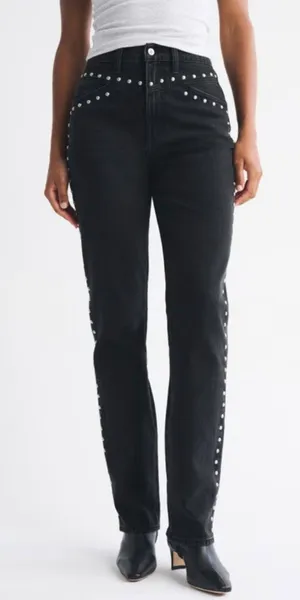 Abercrombie - 90s Straight Jeans - Black Stud, 29 Long (NWT) thumbnail 1