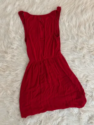 Free People red high-low dress thumbnail 5
