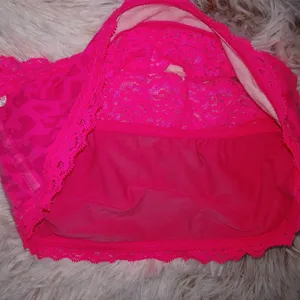 VS PINK XS Hot Pink Leopard Print Bandage Bra thumbnail 4