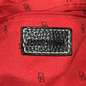 Dooney & Bourke Signature DB Monogram Drawstring‎ Bucket Shoulder Bag Black Gray thumbnail 13