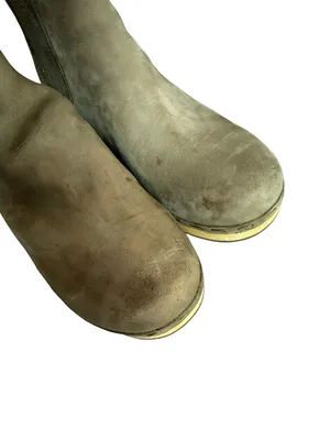 Frye & Co. Odessa Chelsea Boots High Heel Nubuck Leather Taupe Size 8.5 Women's thumbnail 7