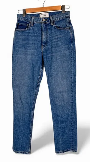 Reformation Blue Julia Crop High Rise Cigarette Jeans Womens 25 Denim Fall thumbnail 1