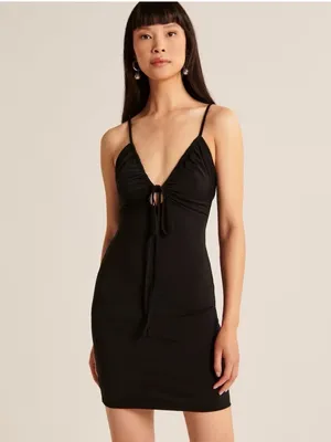 Abercrombie Strappy Cutout Knit Mini Dress Light Orange thumbnail 5